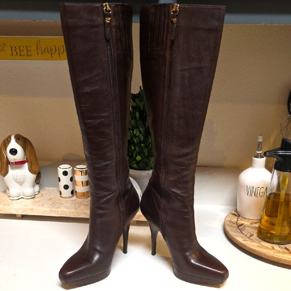 Via Spiga Brown‎ Heeled Boots with Pointed Toe